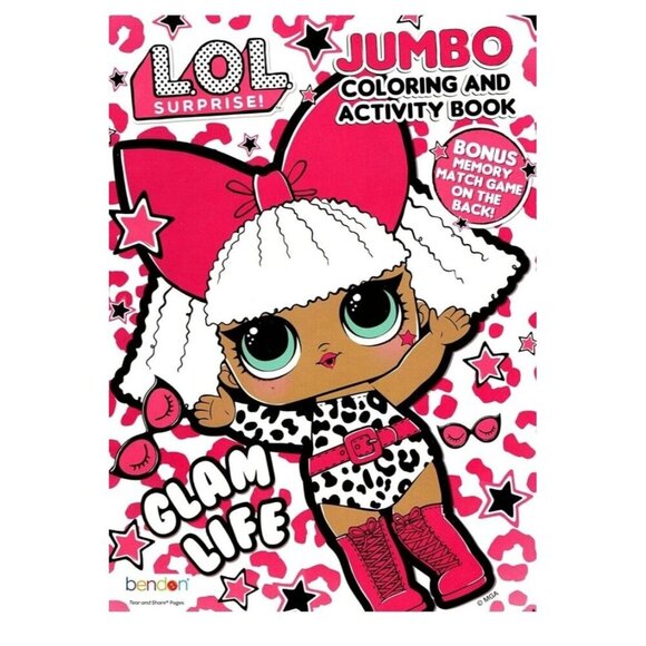 LOL SURPRISE "Glam Life" Jumbo Coloring & Activity Book ~Bonus Memory Game Bk~ - Picture 1 of 2
